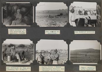 (BRITISH MILITARY--PALESTINE) Album with approximately 85 photographs of a soldier stationed in British-controlled Palestine.